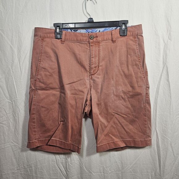 Tommy Bahama Boracay Chino Shorts Mens 33 Red Stretch Flat Front Beach Outdoor - Picture 1 of 16